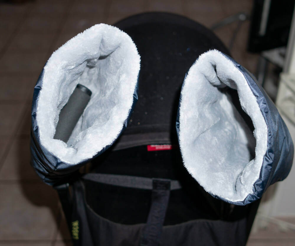 Moufles pour poussette à 2 poignées – Tandem avec intérieur isolant, patron de couture pdf à télécharger