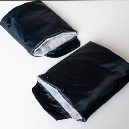 Moufles pour poussette à 2 poignées – Tandem noir, idéal pour garder les mains chaudes, patron de couture pdf à télécharger