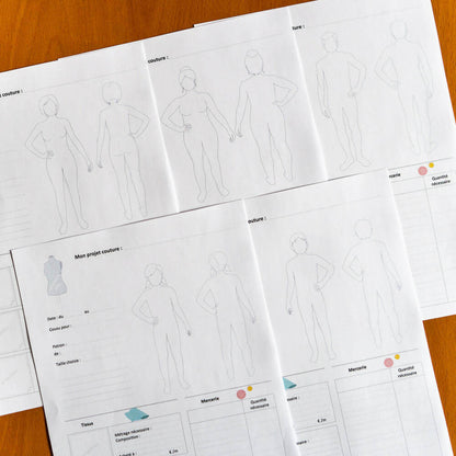 Organiseur de projets couture Miss Cactus avec patron de couture pdf à télécharger pour planifier et organiser vos projets couture.