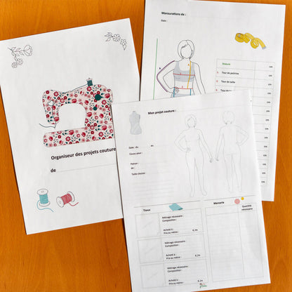 Organiseur de projets couture Miss Cactus avec patron de couture pdf à télécharger, conçu pour planifier vos projets couture.