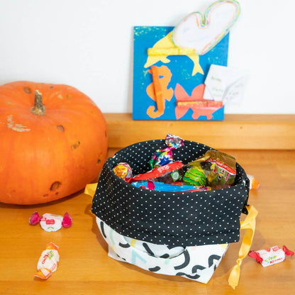 Panier 3 en 1 : sac, panière, pochette cadeau – Friandise avec bonbons, patron de couture pdf à télécharger pour Pâques et Halloween