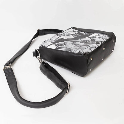 Sac à main – Léon avec imprimé moderne et sangle amovible. Perfect for patrons de couture pdf à télécharger.