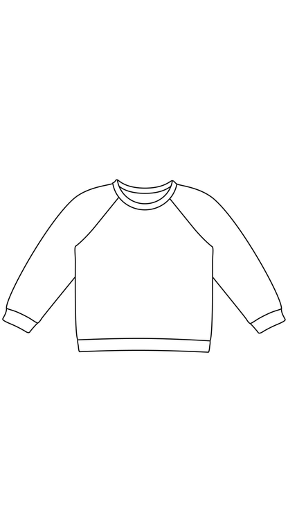 Illustration du Sweat Livarot Enfants - Patron couture PDF du 6 mois au 14 ans, un patron de couture pdf à télécharger pour enfants.
